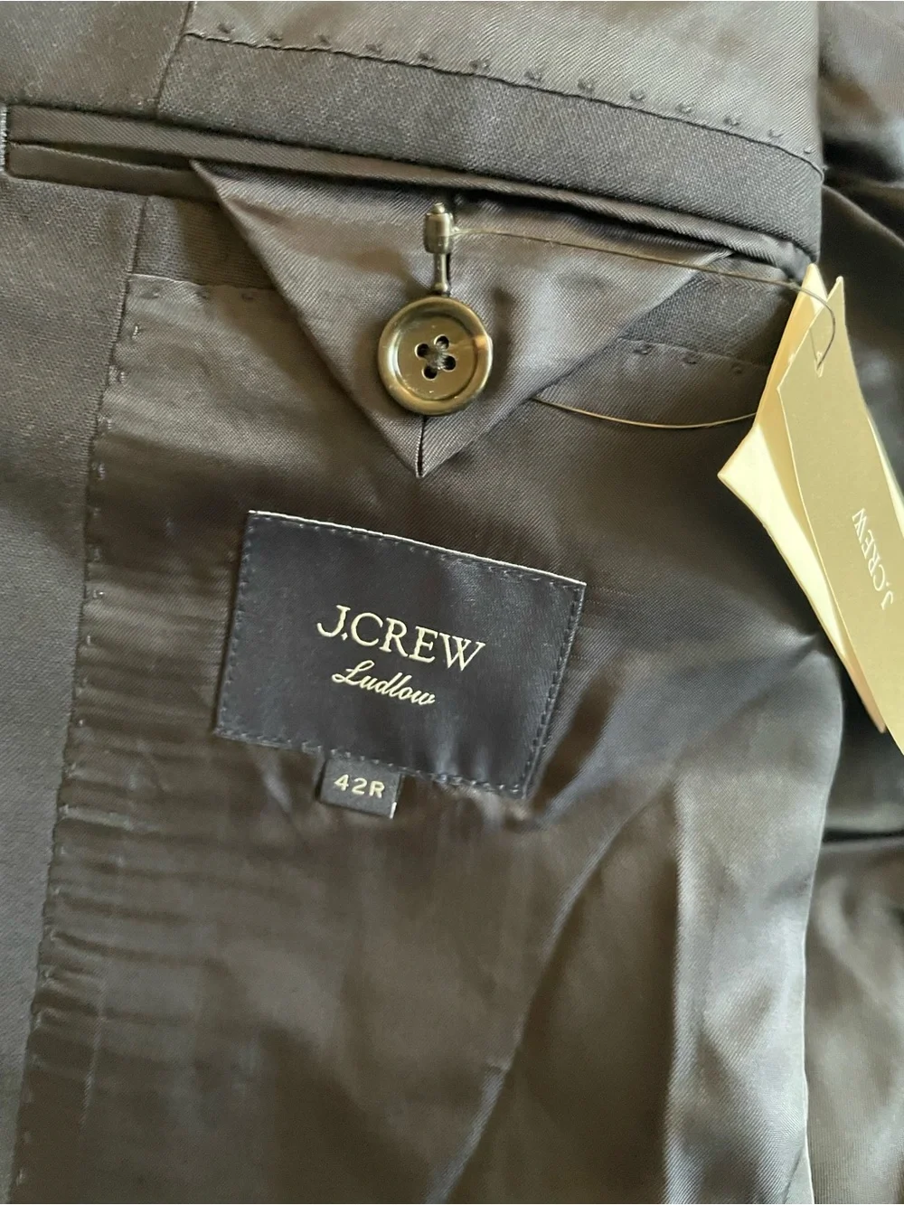 J. CREW Ludlow Slim-fit suit jacket in Italian wool Deep Navy NWT 42 R $550